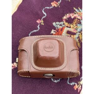 Kodak‎ Pony 135 Camera Model C With Brown Leather Carry Case Untested Prop Decor
